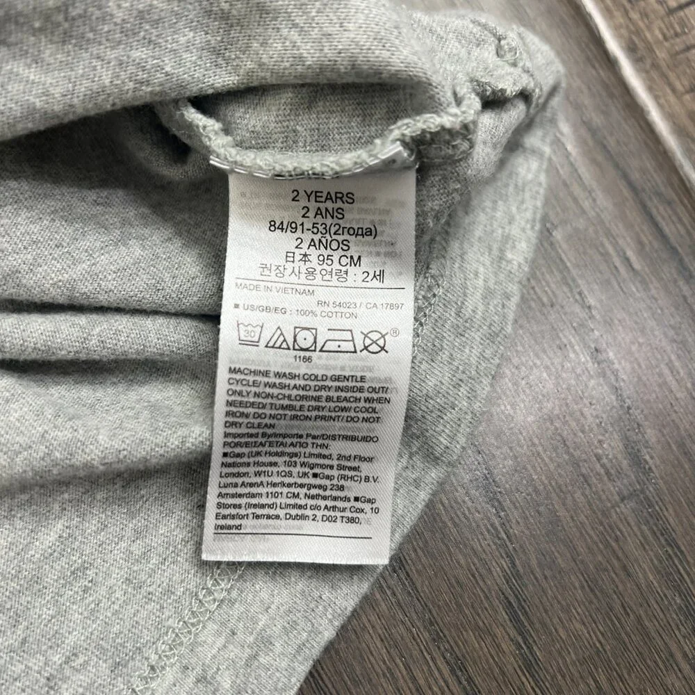 Baby Gap Sesame Street The Count Long Sleeve Graphic Tee 2T Grey - Picture 6 of 6